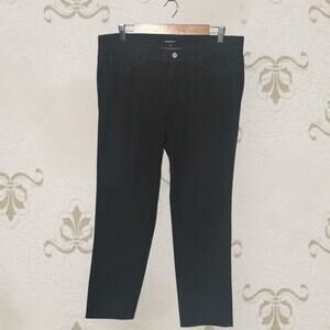 LAFAYETTE 148 NEW YORK Mid Rise Black Skinny Jeans Denim Slim Dyed Stretch 12
